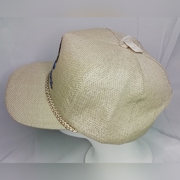 Nwt Sea World SHAMU Burlap Adjustable Snap Back Baseball Cap Hat Vintage 1980's - Picture 2 of 6